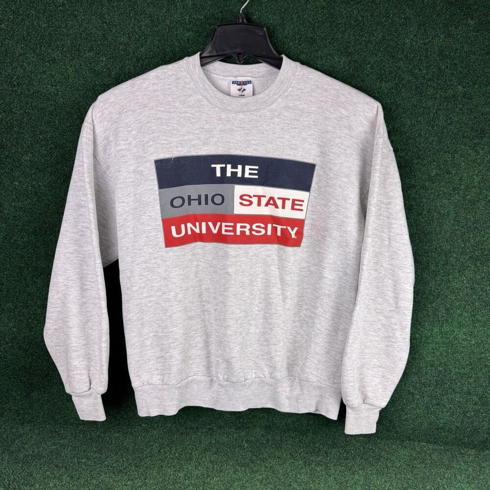 VTG The Ohio State University Sweatshirt XL Gray Long Sleeve Crew Jerzees